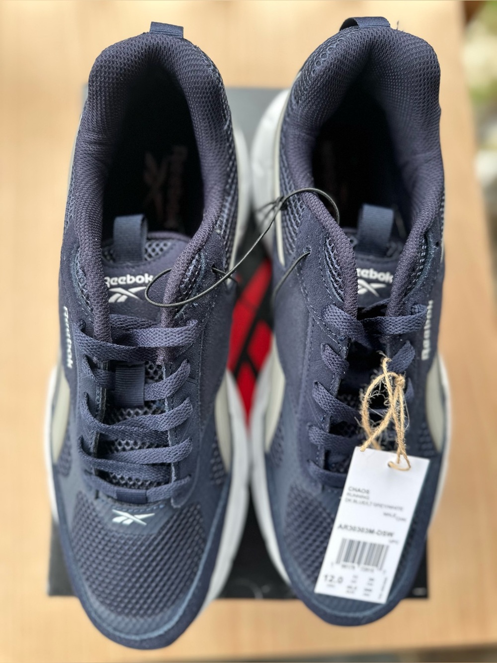 Reebok Men’s Navy and Gray Athletic Sneakers